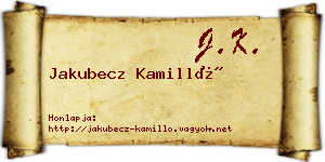 Jakubecz Kamilló névjegykártya